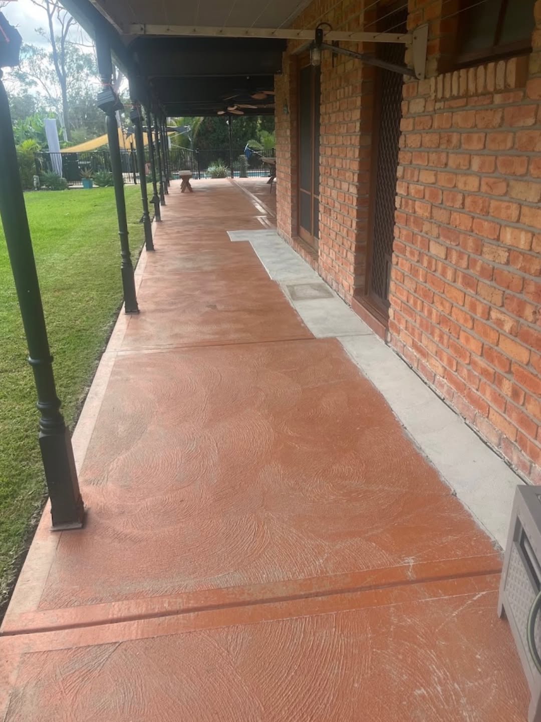 Verandah before coating